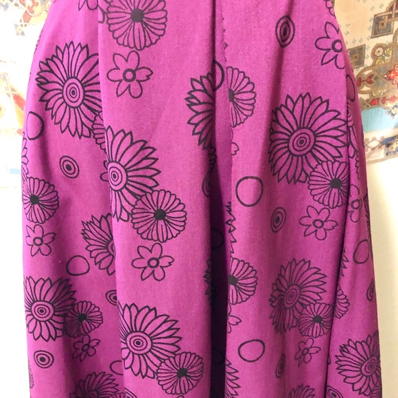 Bettie Page Clothing Wildflower Purple Cir Skirt - Picture 2 of 5